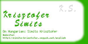 krisztofer simits business card